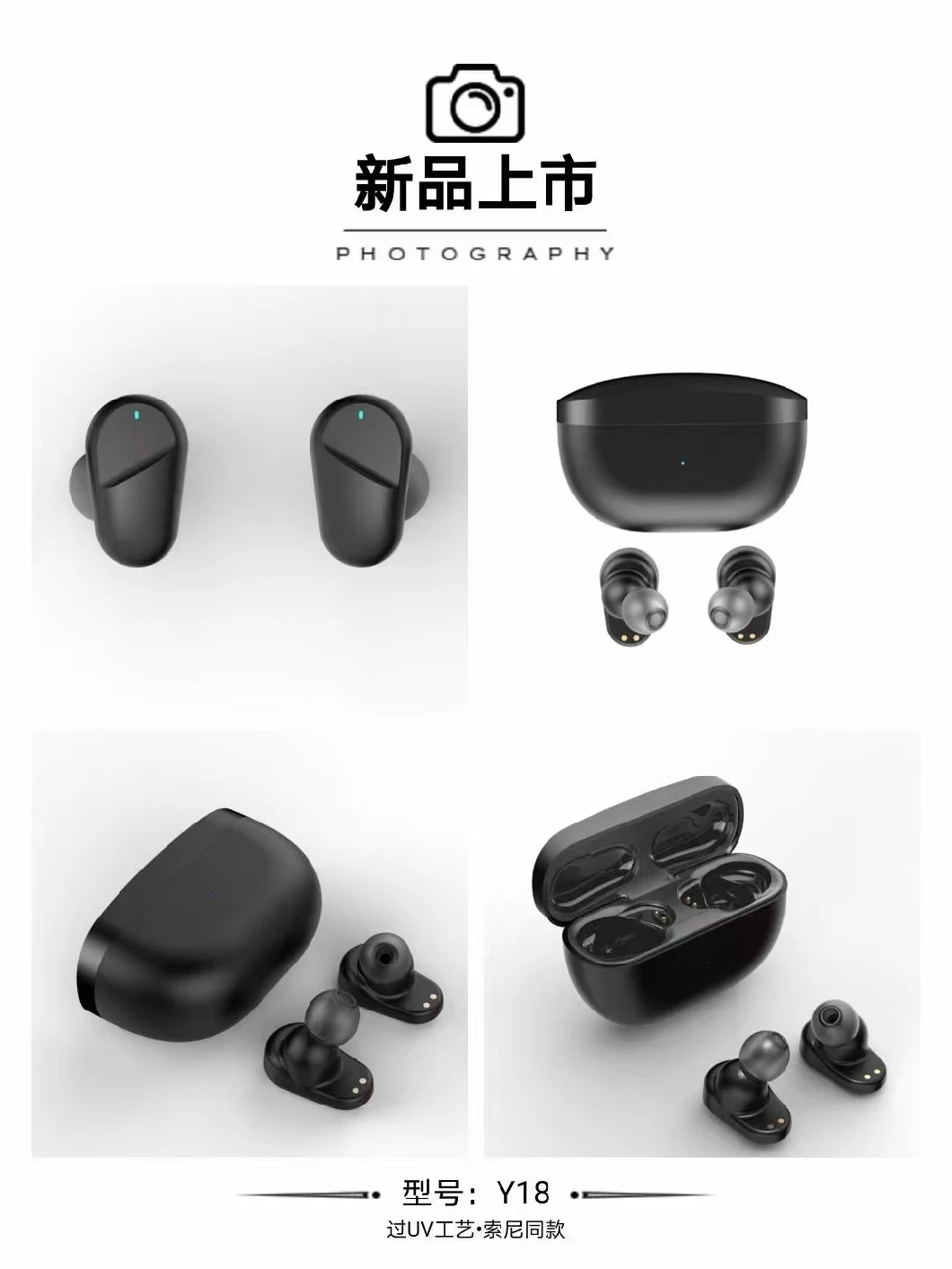 New Bluetooth V5.0 Tws Earphone True Wireless Stereo Earbud Bluetooth Headset for iPhone Samsung Cellphone